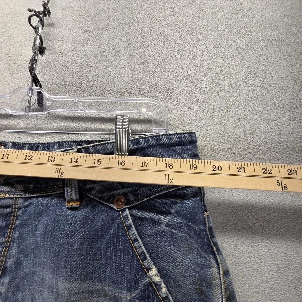 Lee Shorts Mens 38 Blue Denim Selvedge Nitro Bermuda Cutoff Jorts 15